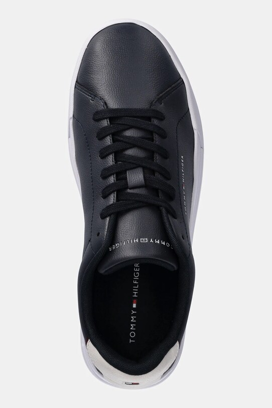 Δερμάτινα αθλητικά παπούτσια Tommy Hilfiger TH COURT LTH DETAIL ESS σκούρο μπλε FM0FM05367