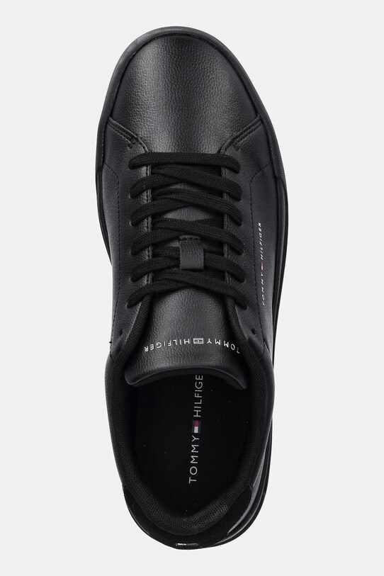 Tommy Hilfiger sneakersy skórzane TH COURT LTH DETAIL ESS czarny FM0FM05367