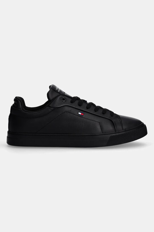 Tommy Hilfiger sneakersy skórzane ICON COURT LTH FLAG ESS FM0FM05317 czarny SS25