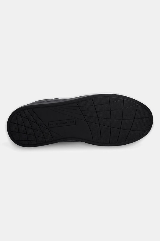 Tommy Hilfiger sneakersy skórzane ICON COURT LTH FLAG ESS FM0FM05317 czarny