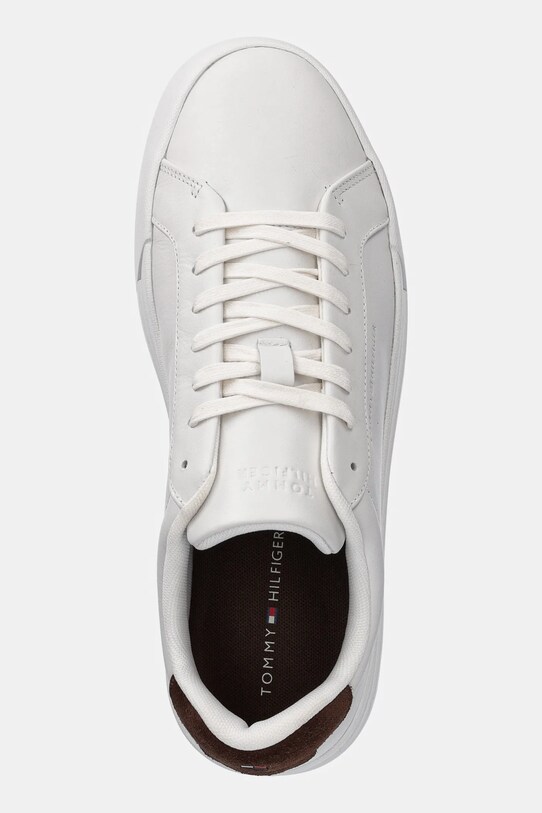Tommy Hilfiger sneakers TH COURT BETTER LTH alb FM0FM05322