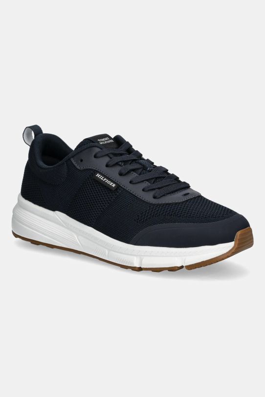 Tenisky Tommy Hilfiger LIGHTWEIGHT MODERN KNIT RUNNER textilný tmavomodrá FM0FM05326