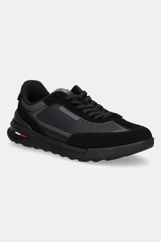 Кроссовки Tommy Hilfiger RETRO RUNNER SEASONAL кожа чёрный FM0FM05328