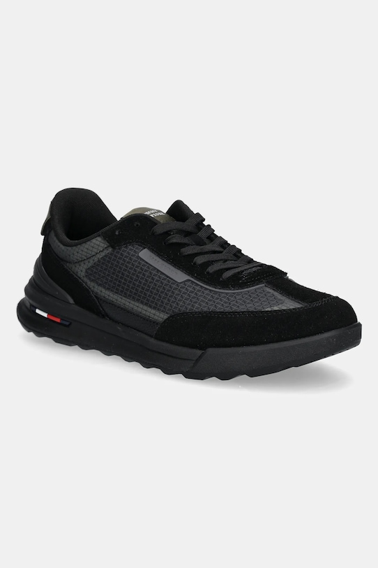 Tommy Hilfiger sneakers RETRO RUNNER SEASONAL piele întoarsă negru FM0FM05328