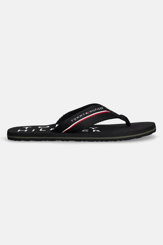 Tommy Hilfiger șlapi TOMMY HILFIGER WEB BEACH SANDAL FM0FM05340 negru SS25