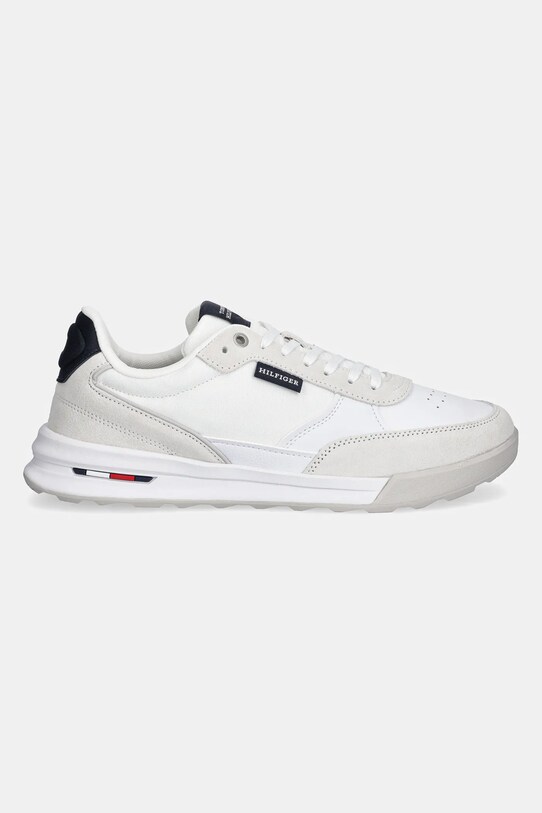 Δερμάτινα αθλητικά παπούτσια Tommy Hilfiger RETRO RUNNER MIX RWB FM0FM05371 λευκό SS25
