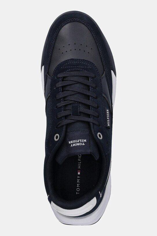 Tommy Hilfiger sneakers din piele RETRO RUNNER MIX RWB bleumarin FM0FM05371