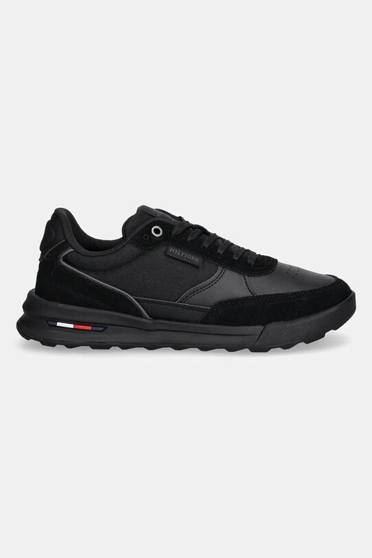Кожени маратонки Tommy Hilfiger RETRO RUNNER MIX RWB FM0FM05371 черен SS25