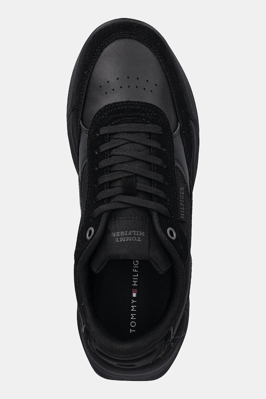 Tommy Hilfiger sneakersy skórzane RETRO RUNNER MIX RWB czarny FM0FM05371