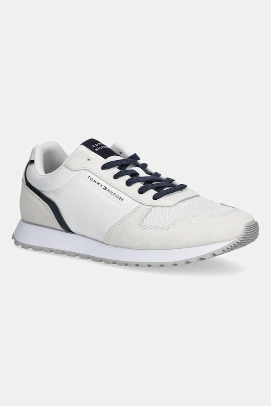 Sneakers boty Tommy Hilfiger NEW RUNNER EVA MIX FLAG semišová kůže šedá FM0FM05454