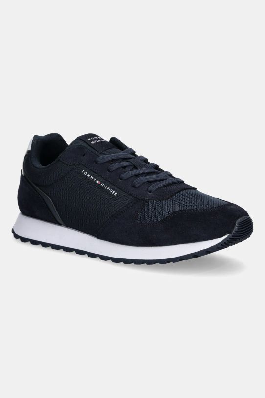 Кроссовки Tommy Hilfiger NEW RUNNER EVA MIX FLAG замш тёмно-синий FM0FM05454