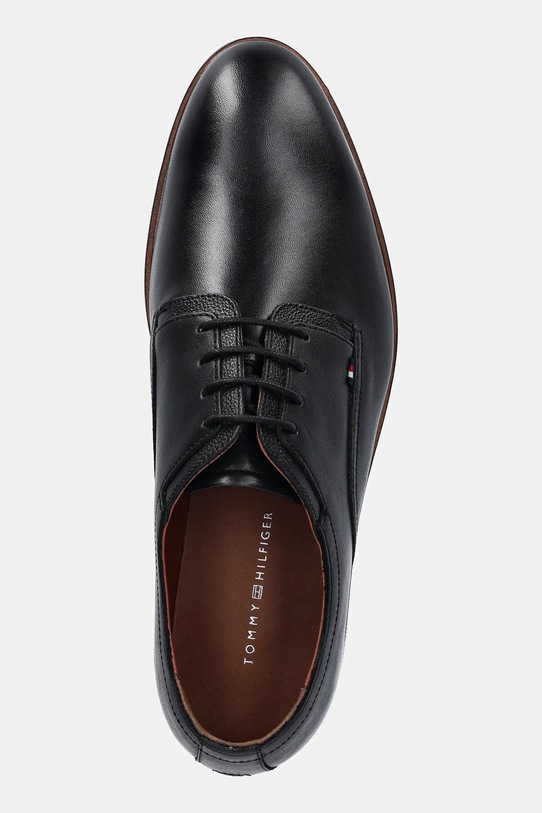 Tommy Hilfiger półbuty skórzane HILFIGER THUNIT LEATHER SHOE czarny FM0FM05472