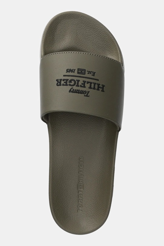 Obuv Šľapky Tommy Hilfiger EMBROID HILFIGER 85 POOL SLIDE FM0FM05342 zelená
