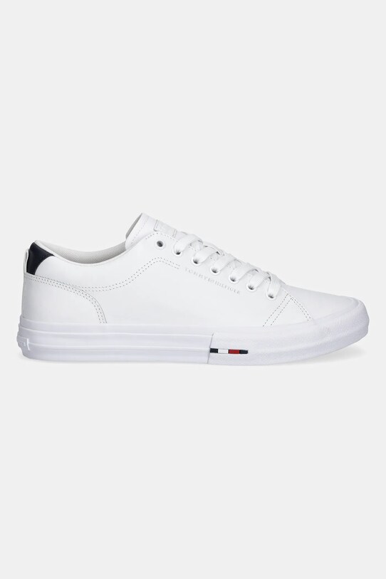 Tommy Hilfiger bőr sportcipő TH HI VULC STREET LOW RWB LTH FM0FM05312 fehér SS25