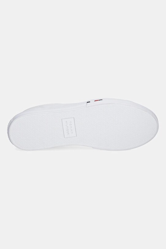 Tommy Hilfiger bőr sportcipő TH HI VULC STREET LOW RWB LTH FM0FM05312 fehér