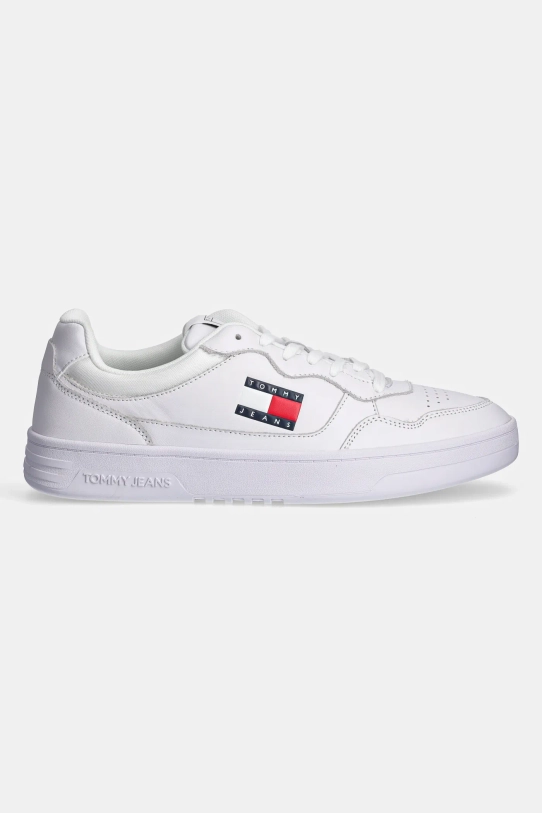 Tommy Jeans sneakersy skórzane TJM CUPSOLE LEATHER ESS EM0EM01443 biały SS25