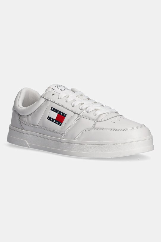 Kožené tenisky Tommy Jeans TJM THE GREENWICH NEW ESS nízky biela EM0EM01574
