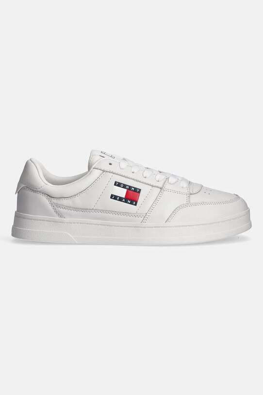 Tommy Jeans sneakersy skórzane TJM THE GREENWICH NEW ESS EM0EM01574 biały SS25