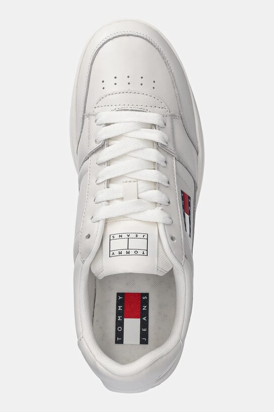 Tommy Jeans sneakersy skórzane TJM THE GREENWICH NEW ESS biały EM0EM01574