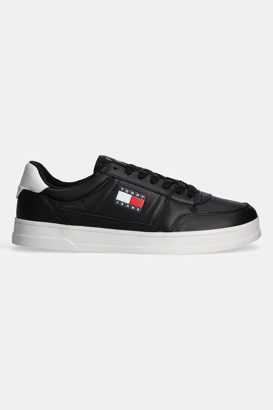 Tommy Jeans sneakersy skórzane TJM THE GREENWICH NEW ESS EM0EM01574 czarny SS25