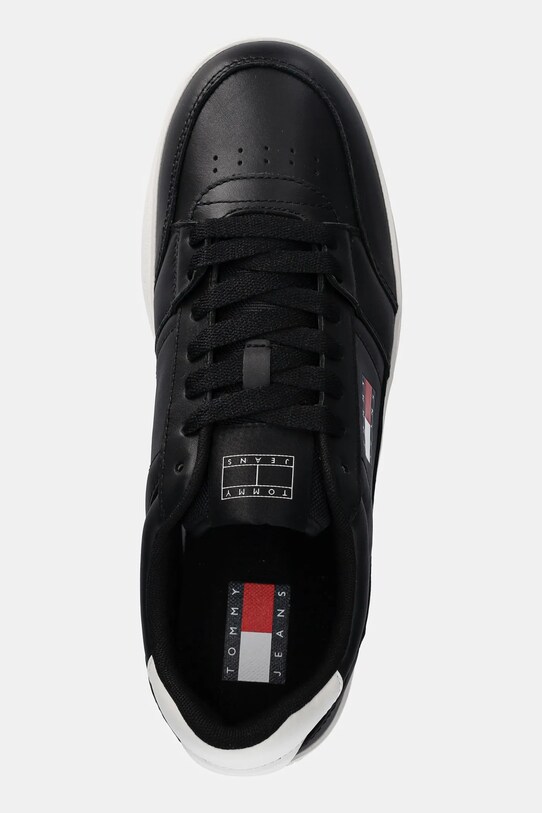 Tommy Jeans sneakersy skórzane TJM THE GREENWICH NEW ESS czarny EM0EM01574