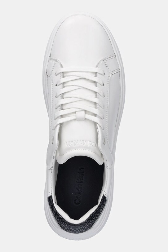 Tenisky Calvin Klein LOW TOP LACE UP WOVEN biela HM0HM01659