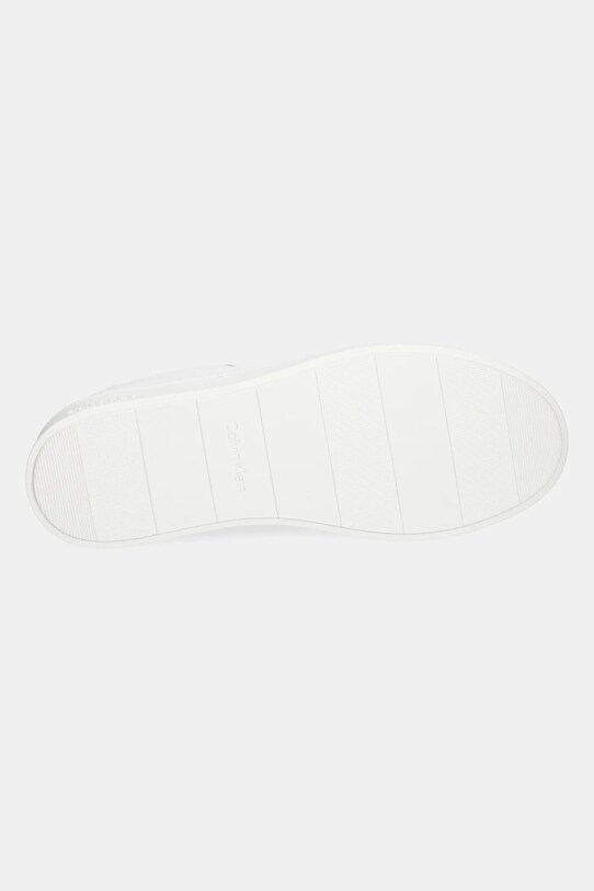 Кожаные кроссовки Calvin Klein LOW TOP LACE UP WOVEN HM0HM01767 белый