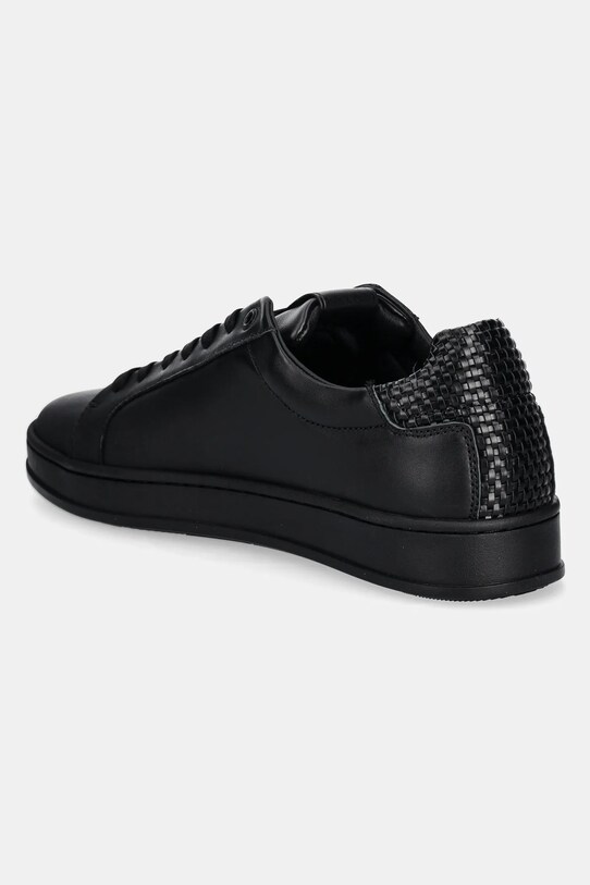Obuv Kožené tenisky Calvin Klein LOW TOP LACE UP WOVEN HM0HM01767 čierna