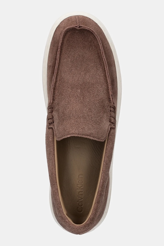 Semišové mokasíny Calvin Klein MOCCASIN SUEDE hnedá HM0HM01794