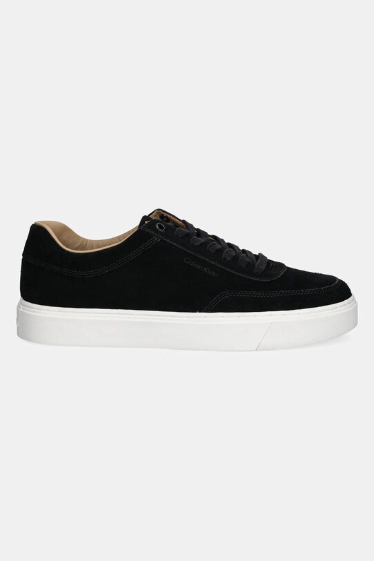 Calvin Klein sneakers din piele intoarsă LACE UP SUEDE HM0HM01792 negru SS25