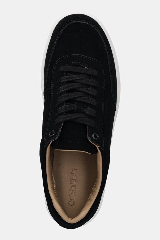 Calvin Klein sneakers din piele intoarsă LACE UP SUEDE negru HM0HM01792