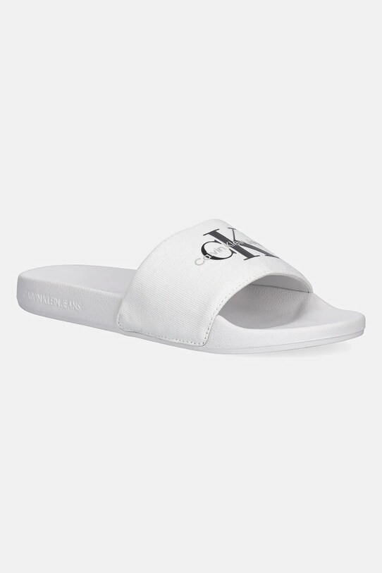Шльопанці Calvin Klein Jeans SLIDE MONOGRAM білий YM0YM01271