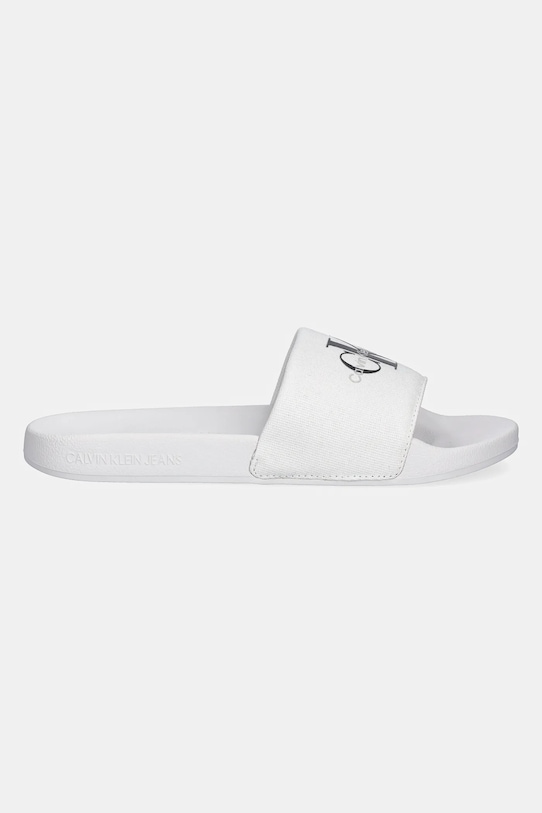Calvin Klein Jeans klapki SLIDE MONOGRAM YM0YM01271 biały SS25