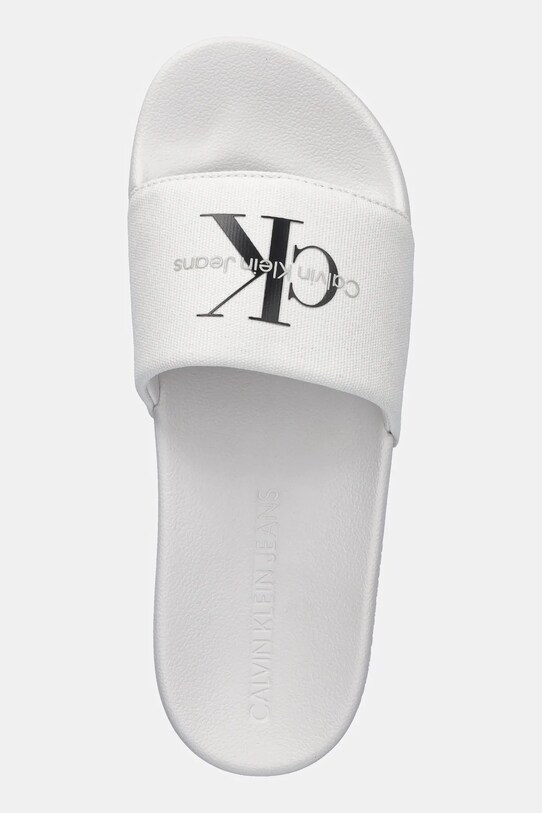 Шльопанці Calvin Klein Jeans SLIDE MONOGRAM білий YM0YM01271