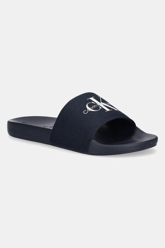 Παντόφλες Calvin Klein Jeans SLIDE MONOGRAM σκούρο μπλε YM0YM01271