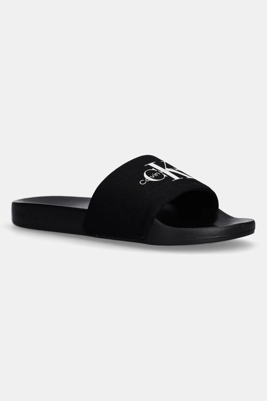 Чехли Calvin Klein Jeans SLIDE MONOGRAM черен YM0YM01271