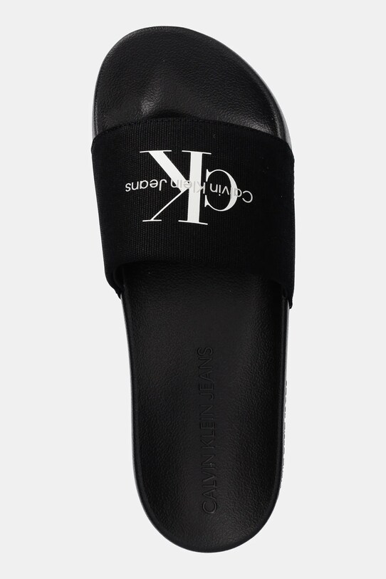 Чехли Calvin Klein Jeans SLIDE MONOGRAM черен YM0YM01271