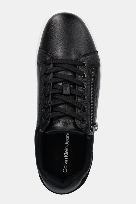 Кожаные кроссовки Calvin Klein Jeans CLASSIC CUPSOLE ZIP LOW IN чёрный YM0YM01254