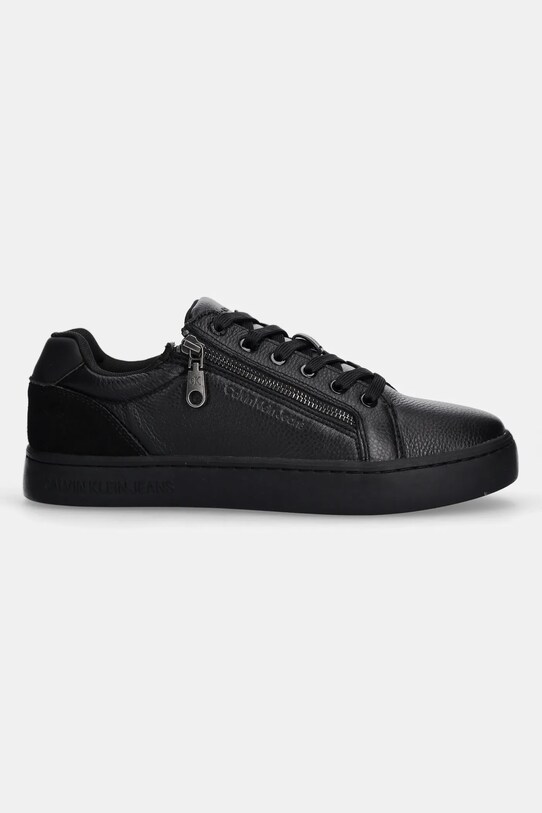 Kožené tenisky Calvin Klein Jeans CLASSIC CUPSOLE ZIP LOW IN YM0YM01254 čierna SS25