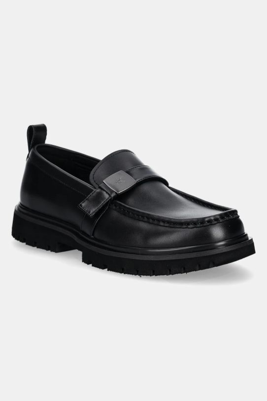 Мокасины Calvin Klein Jeans EVA APRON LOAFER HDW кожа чёрный YM0YM01252