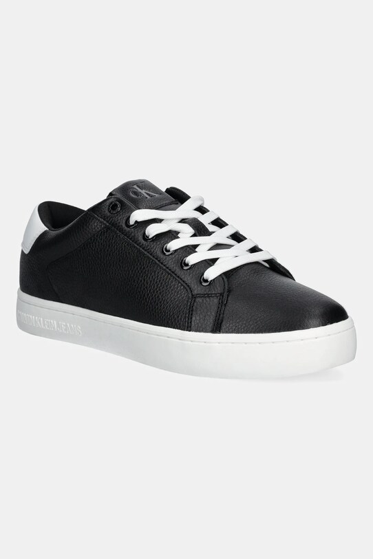 Calvin Klein Jeans sneakers din piele CLASSIC CUPSOLE LOW OHB mic de statură negru YM0YM01164