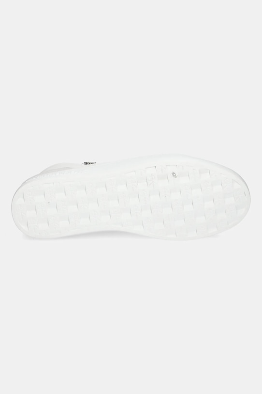 Kožené tenisky Calvin Klein Jeans CLASSIC CUPSOLE ZIP MID IN YM0YM01156 biela