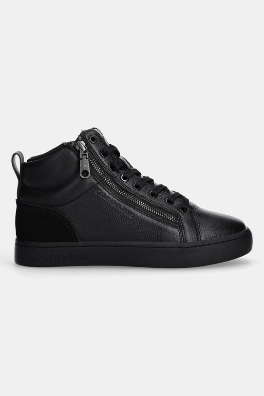 Calvin Klein Jeans sneakers in pelle CLASSIC CUPSOLE ZIP MID IN YM0YM01156 nero SS25
