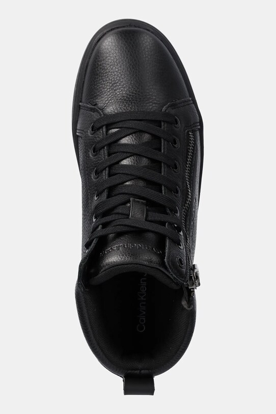 Calvin Klein Jeans sneakers in pelle CLASSIC CUPSOLE ZIP MID IN nero YM0YM01156