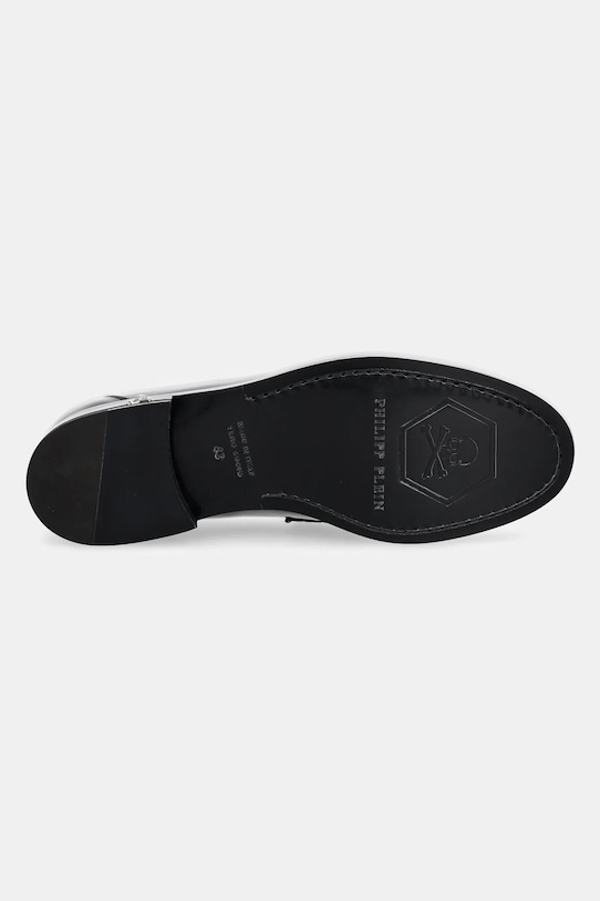 Philipp Plein mocasini de piele Plein Lettering USB0013.PLE010N.02 negru