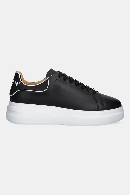 Philipp Plein sneakersy skórzane Lo-Top USC0599.PLE005N.02 czarny SS25