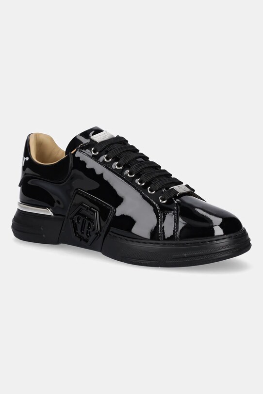 Philipp Plein sneakers din piele Lo-Top Hexagon mic de statură negru USC0666.PLE010N.0202