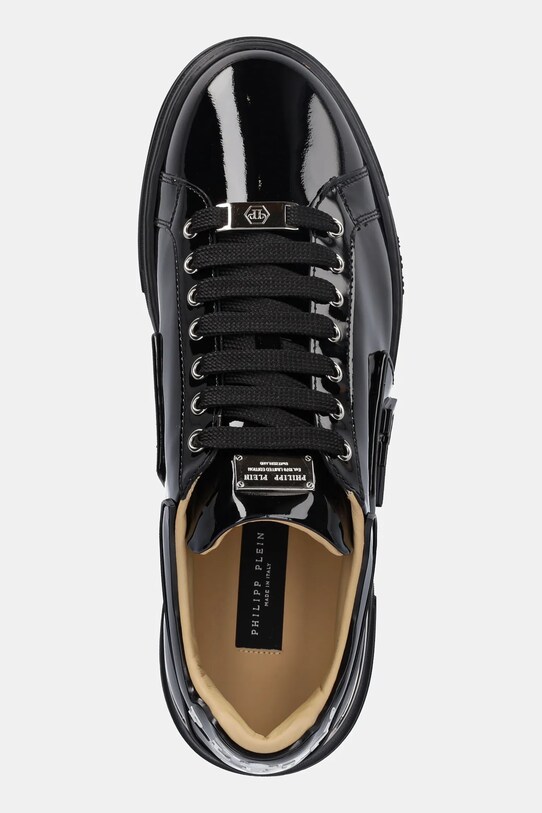 Philipp Plein sneakers din piele Lo-Top Hexagon negru USC0666.PLE010N.0202
