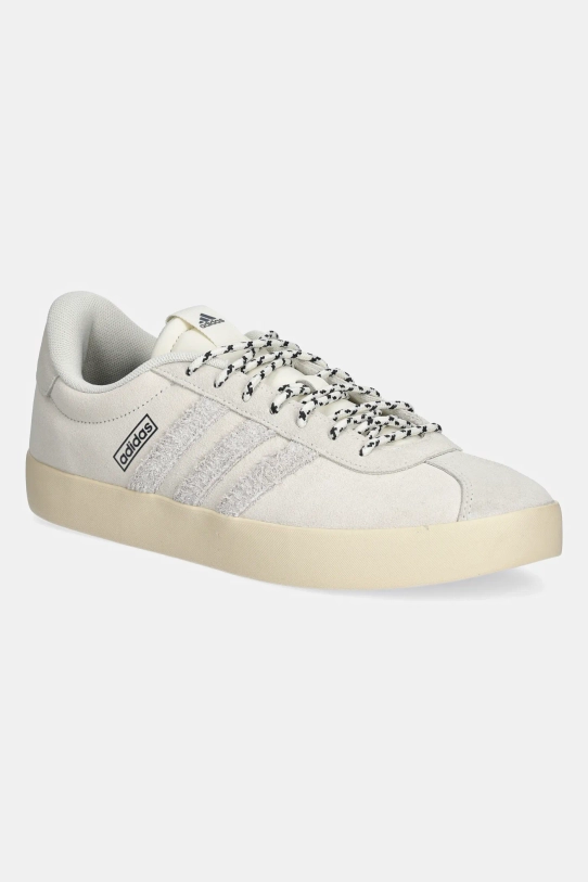 adidas sneakersy zamszowe VL Court 3.0 tekstylny beżowy JP5296