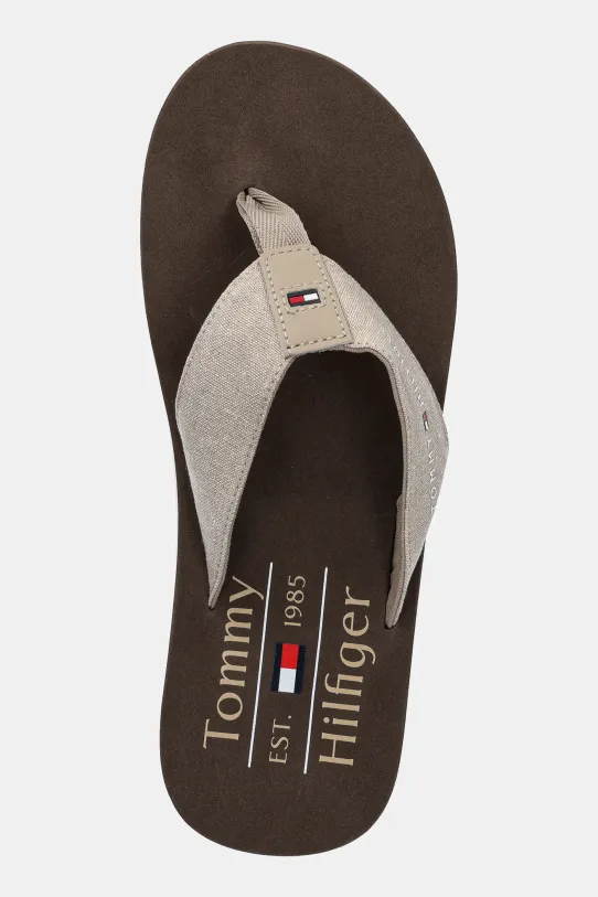 Šľapky Tommy Hilfiger CHAMBRAY BEACH SANDAL béžová FM0FM05570